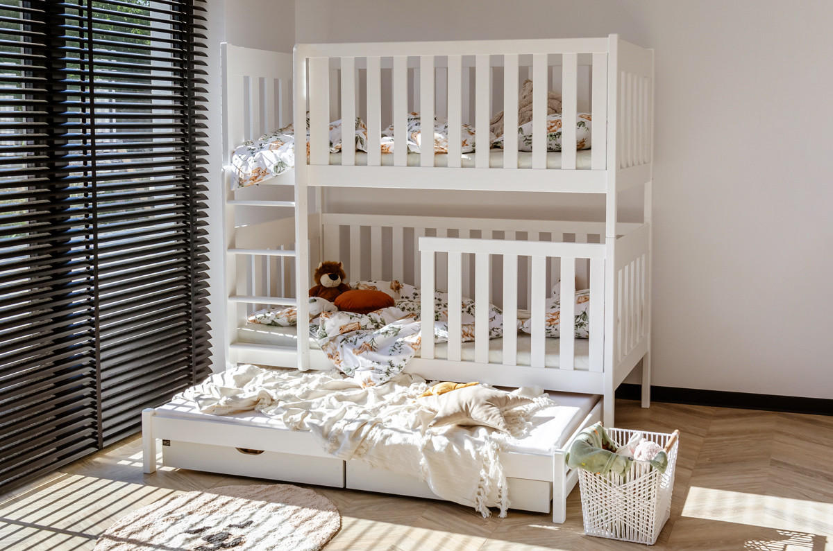 ETAGENBETT 90x200 cm mit Schublade in weiß - Weiß, Holz (90/200cm) - Kids Collective