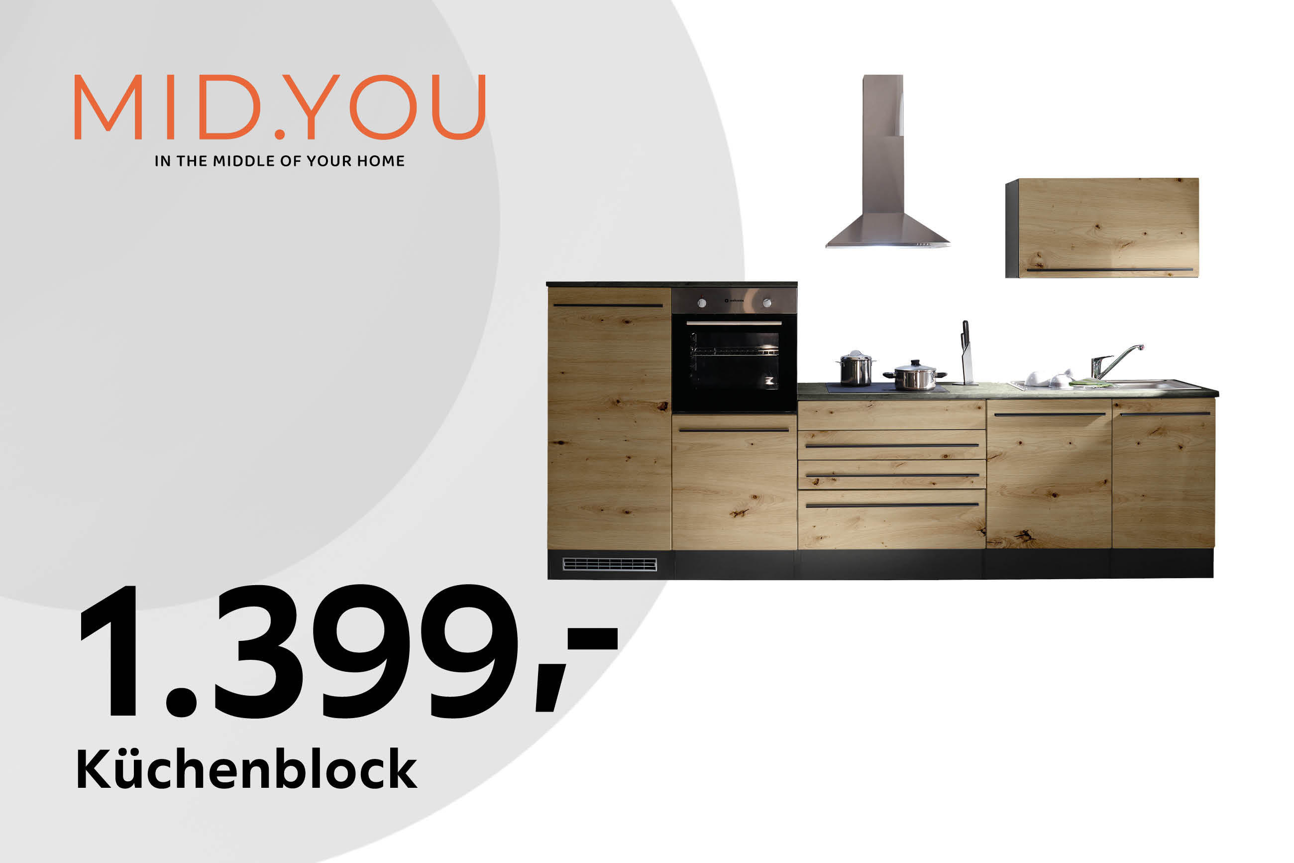 MID.YOU 1.399,- Küchenblock