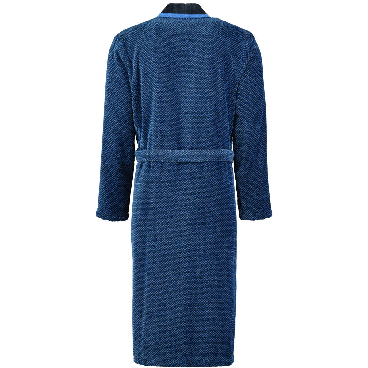 BADEMANTEL HERREN KIMONO 4839 BLAU-SCHWARZ - 19 - Blau, Textil (Snull) - Cawoe