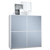 HIGHBOARD Cuba Türen in Denim matt - Pastellblau, Holzwerkstoff (104/105.5/35.5cm) - Vladon