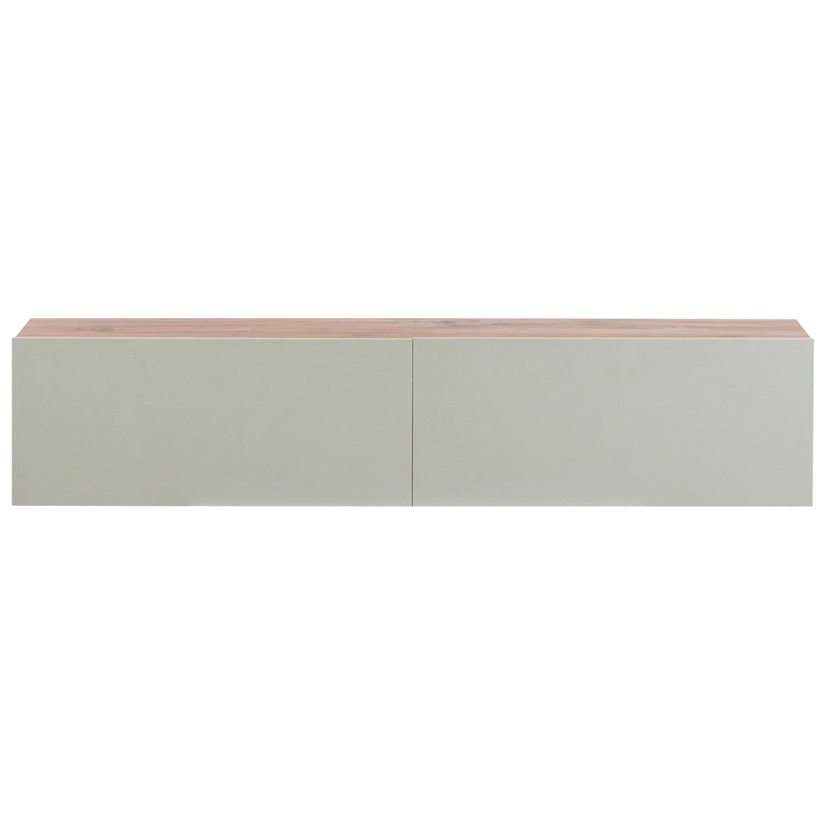 WANDMONTIERTER-TV-SCHRANK Grün/Braun Gladstone - Braun/Grün, Holzwerkstoff (140/30/32cm) - Beliani