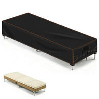 ABDECKUNG Gartenliege Schwarz 210 x 75 x 40 cm - Schwarz, Kunststoff (75/40/210cm)
