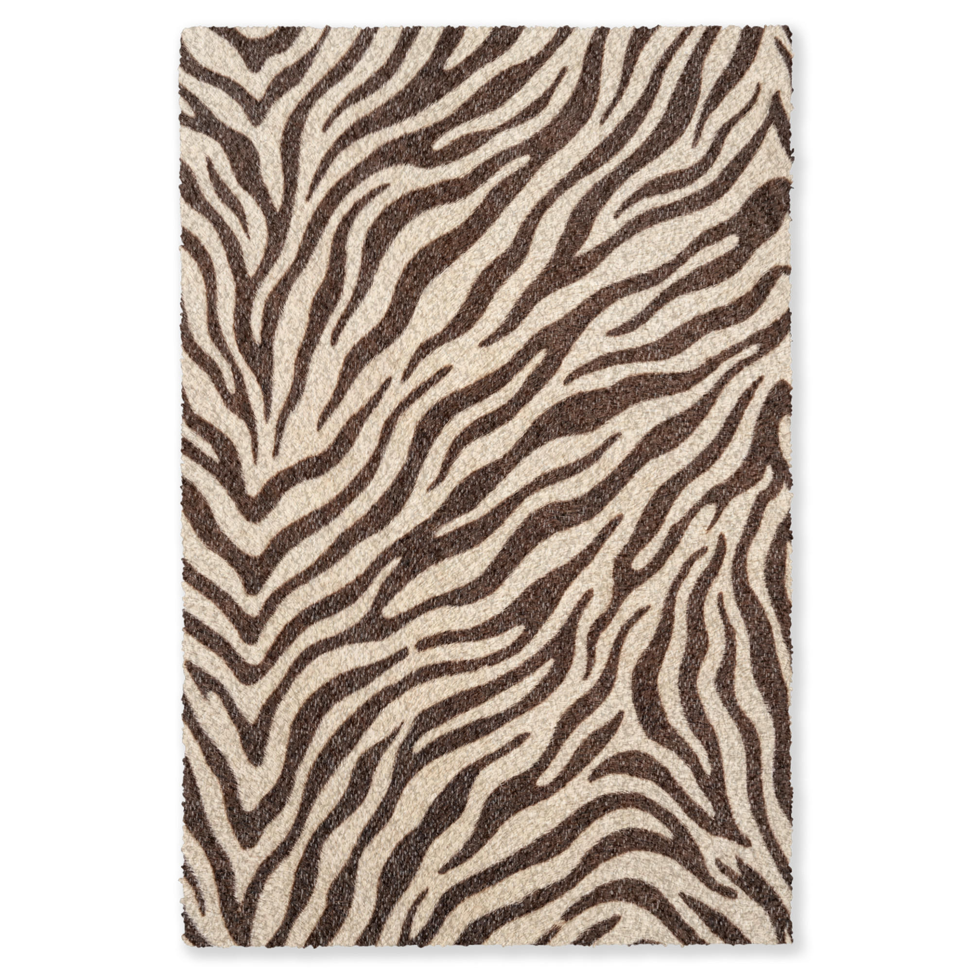 TEPPICH - Zebra - Streifen - Braun - 140x200 cm - Schwarz, Kunststoff/Textil (140/0.4cm) - OnlyWow