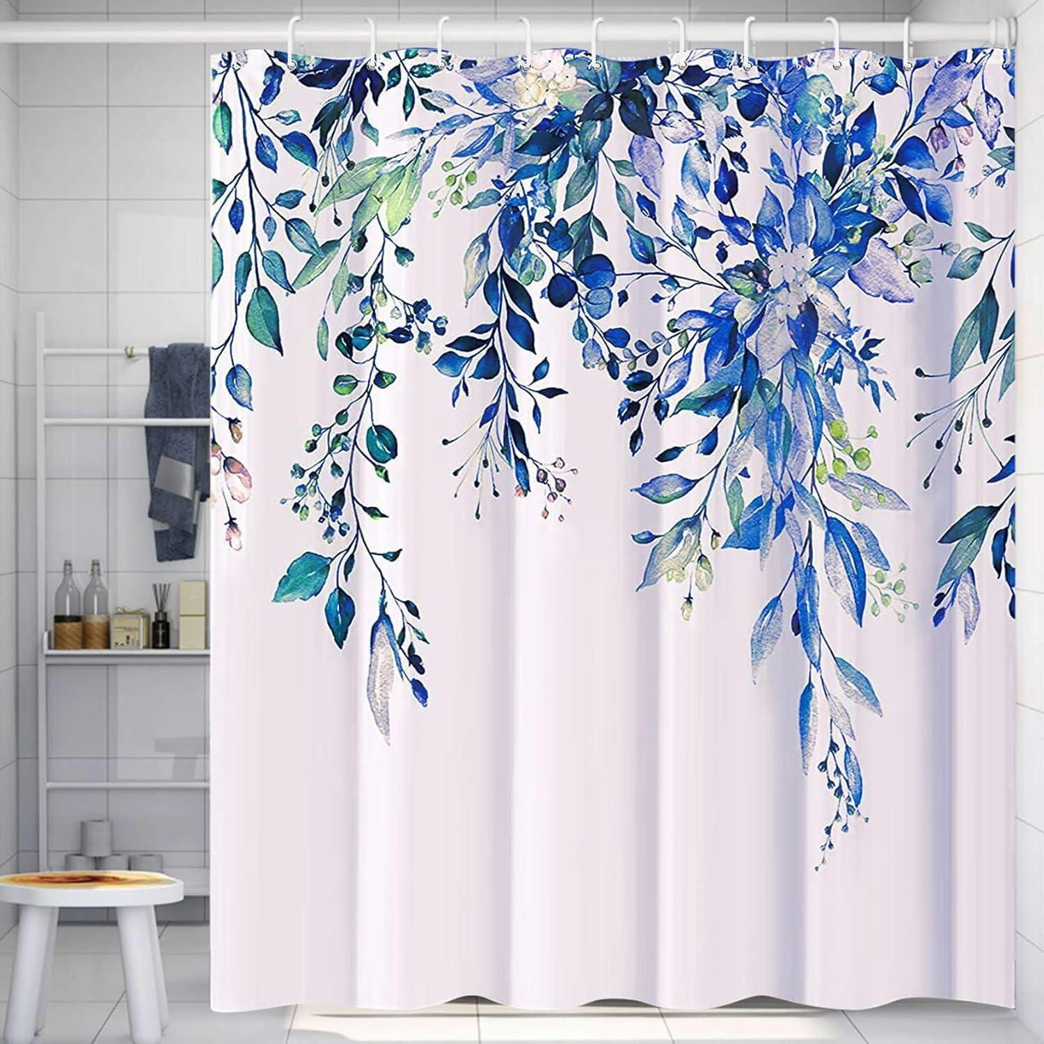 DUSCHVORHANG Blau 120 x 180 cm - Blau, Textil (120/180cm)