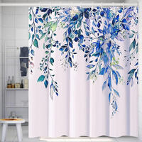 DUSCHVORHANG Blau 120 x 180 cm - Blau, Textil (120/180cm)