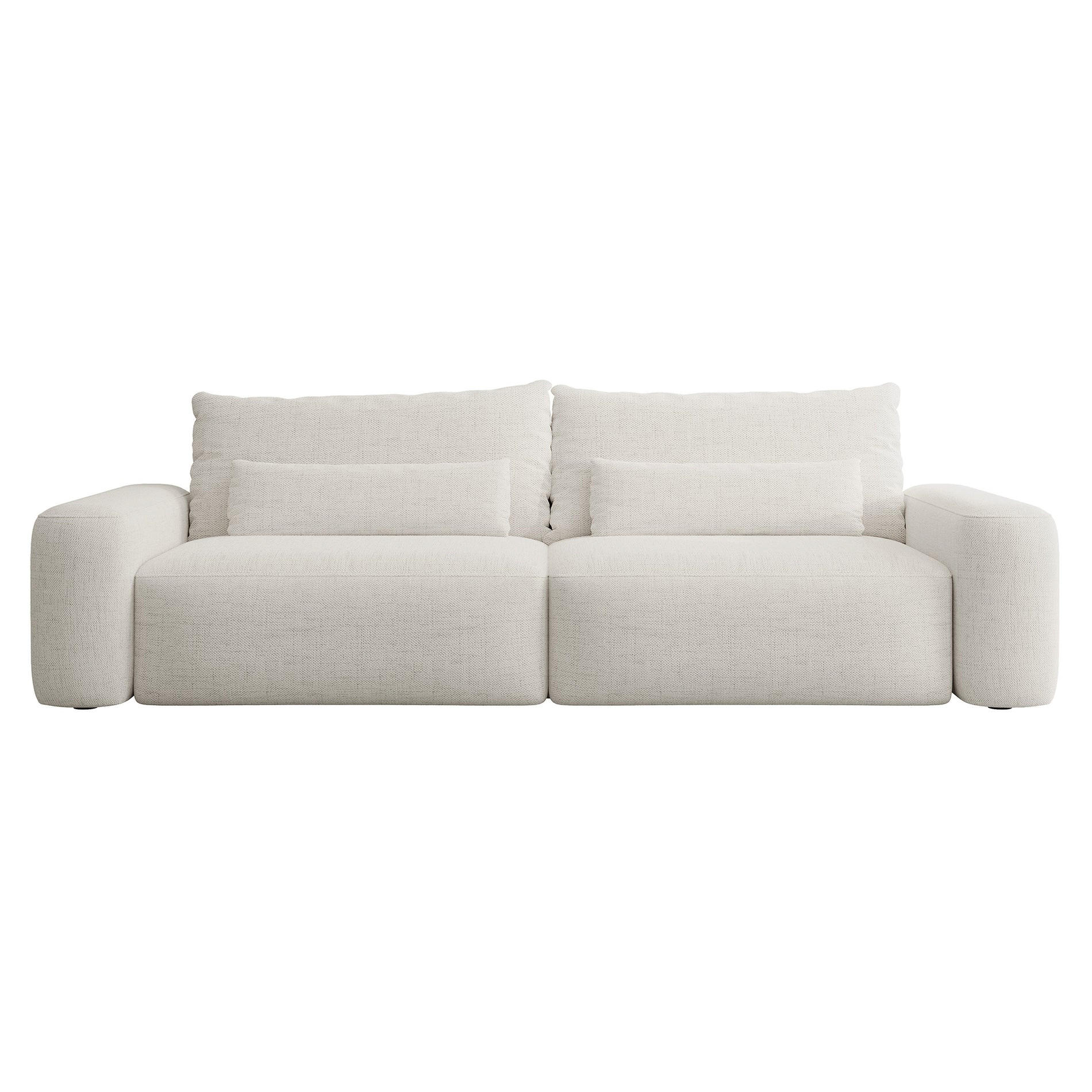 POHOVKA Carnos Krémová 3-miestna - čierna/krémová, textil/plast (257/82/105cm) - Selsey