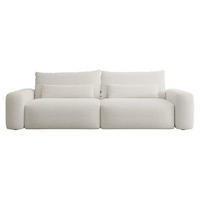 POHOVKA Carnos Krémová 3-místná - černá/krémová, textil/plast (257/82/105cm) - Selsey