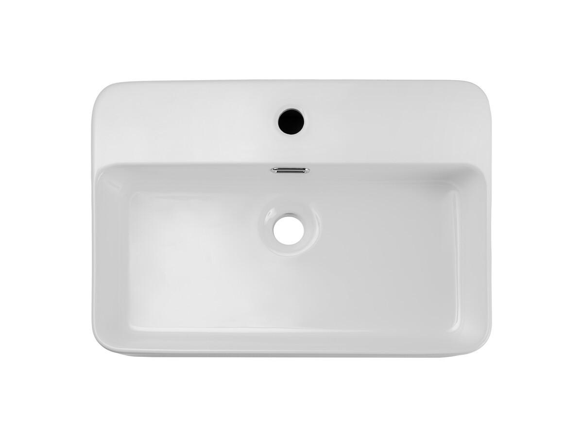 AUFSATZWASCHBECKEN 55 cm - TRUST 2 BM292 inWeiß/Hochglanz - Weiß Hochglanz, Keramik (55/12/38cm)