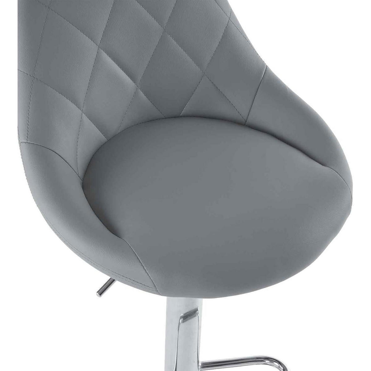 BARHOCKER 2er Set höhenverstellbar Grau - Grau, Kunststoff (40/83/40cm)