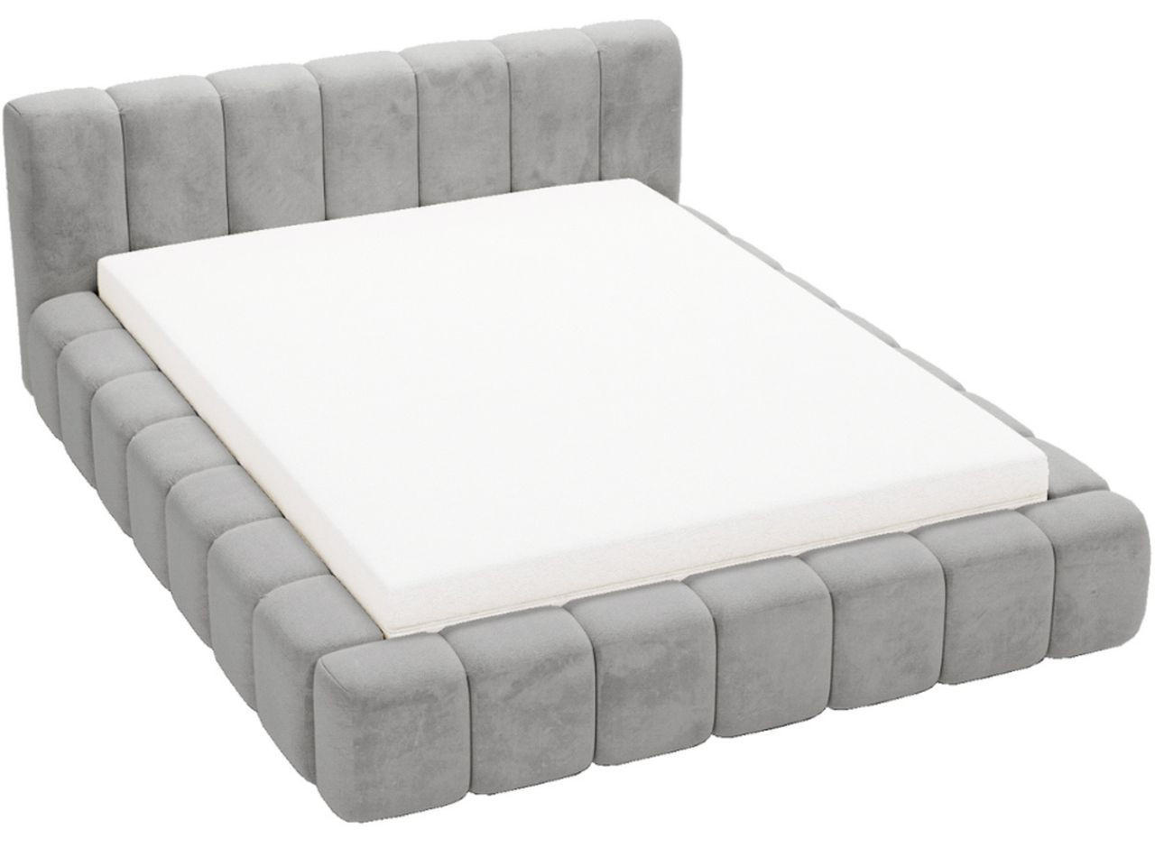 POLSTERBETT Ibiza 160x200 Grau - Naturfarben/Grau, Holz/Textil (160/200cm) - Graingold