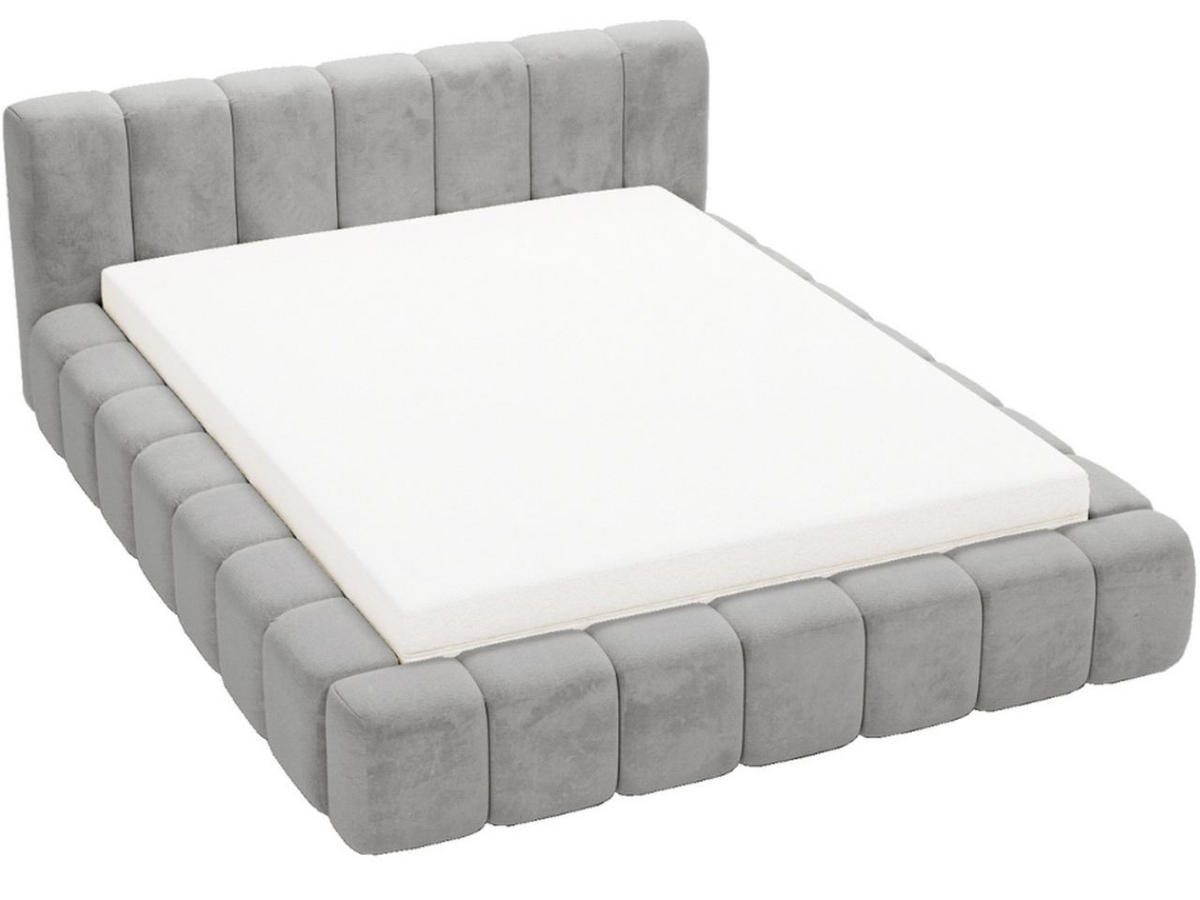 POLSTERBETT Ibiza 160x200 Grau - Naturfarben/Grau, Holz/Textil (160/200cm) - Graingold