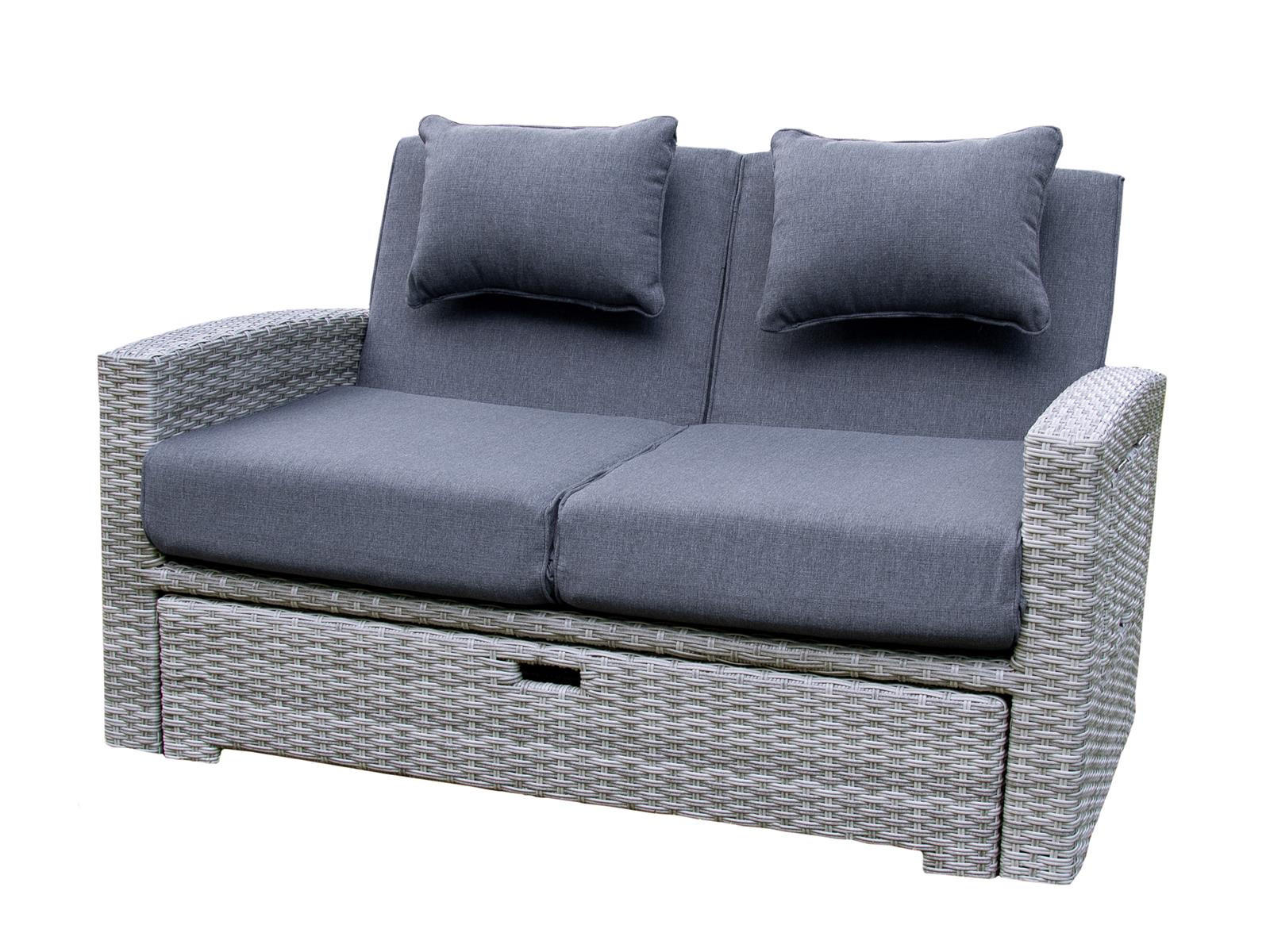 Green Spirit Garten-Multifunktionssofa Grau 80x175x120 cm