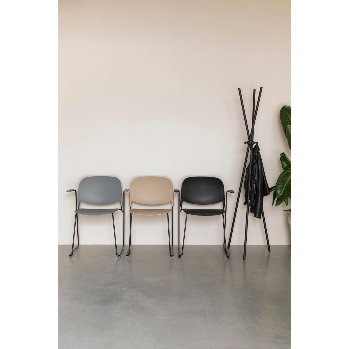 GARDEROBESTÄNDER Darwin Schwarz - Schwarz, Metall (44/174/51cm) - Housecraft Living