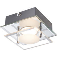 LED WANDLEUCHTE Alexia Silber Chrom - Silberfarben, Glas (12/6.5/12cm) - Globo Lighting