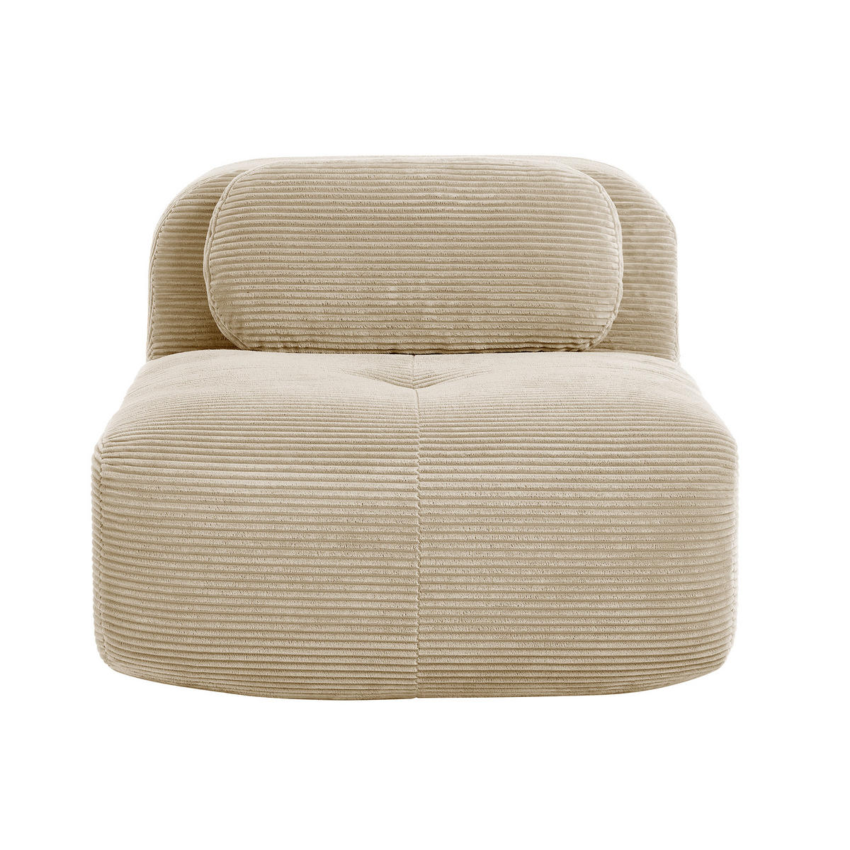 1-SITZER SOFA in Premium Cord - Beige, Textil (90/75/103cm) - Urban Meuble