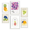 POSTER Set Mit 6 Lebensmittel Und Ernährungs Süße Früchte A3 & A4 Weißer Rahmen - Weiß, Papier (29/3cm) - Nacnic