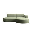 ECKSOFA Modena Studio, Cord Stoff Hellgrün Rechts - Hellgrün, Holzwerkstoff/Textil (236/165cm) - Kaiser Möbel