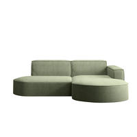 ECKSOFA Modena Studio, Cord Stoff Hellgrün Rechts - Hellgrün, Holzwerkstoff/Textil (236/165cm) - Kaiser Möbel