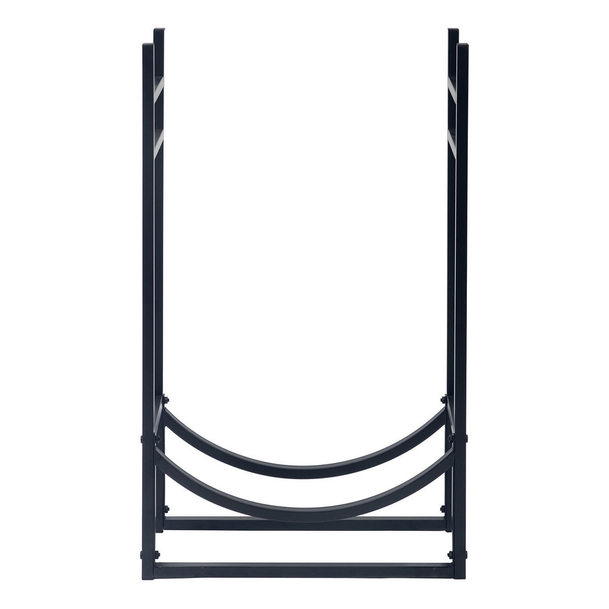FEUERHOLZ-REGAL - Metall - Schwarz - Schwarz, Metall (46/75/20cm) - home24
