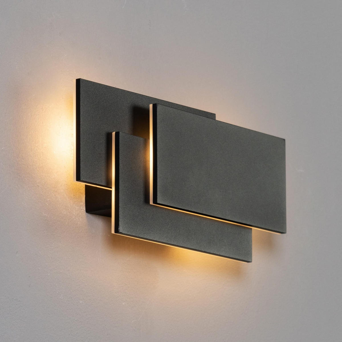 WANDLEUCHTE Trio, Schwarz, 26cm - Schwarz, Metall (12.5/26/26cm) - KOSILUM