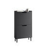 SCHUHSCHRANK Schwarz - Schwarz, Holzwerkstoff/Metall (50/91/19cm) - SoBuy