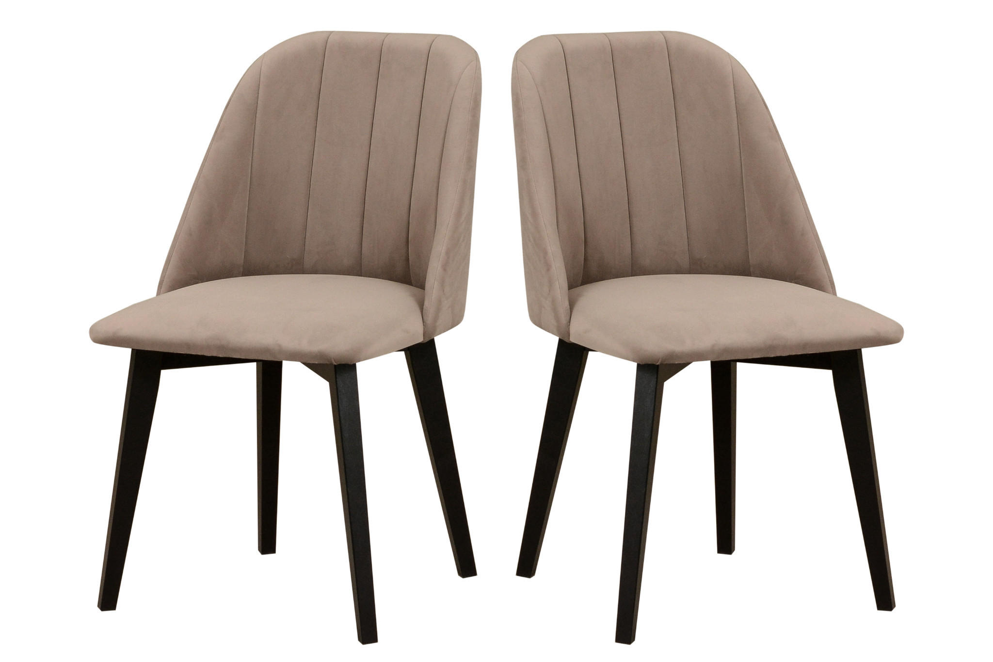 STUHL 2er Set MONTI 3, schwarz, riviera 16, nähte: gerade - Perlmutt/Schwarz, Holz (48/83/47cm) - Leaf Design
