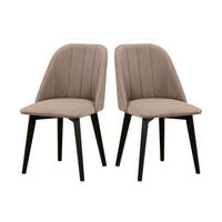 STUHL 2er Set MONTI 3, schwarz, riviera 16, nähte: gerade - Perlmutt/Schwarz, Holz (48/83/47cm) - Leaf Design