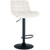 BARHOCKER Samt creme - Creme/Schwarz, Textil/Metall (48/81/54cm) - CLP