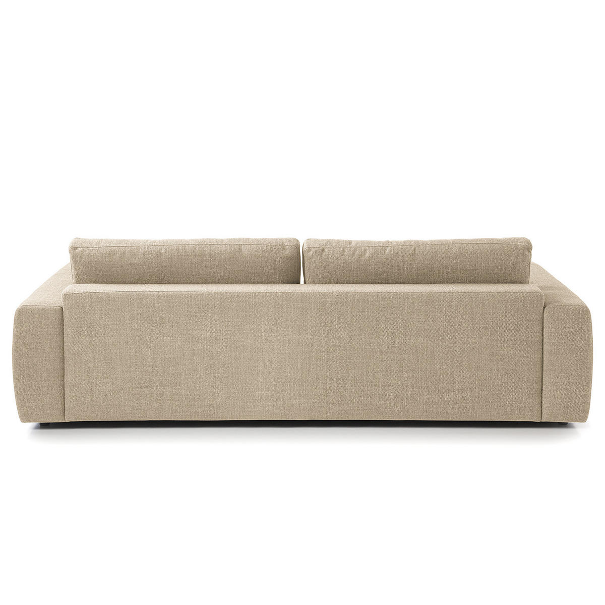 3-SITZER SOFA - Beige/Schwarz, Kunststoff/Textil (252/80/117cm) - home24