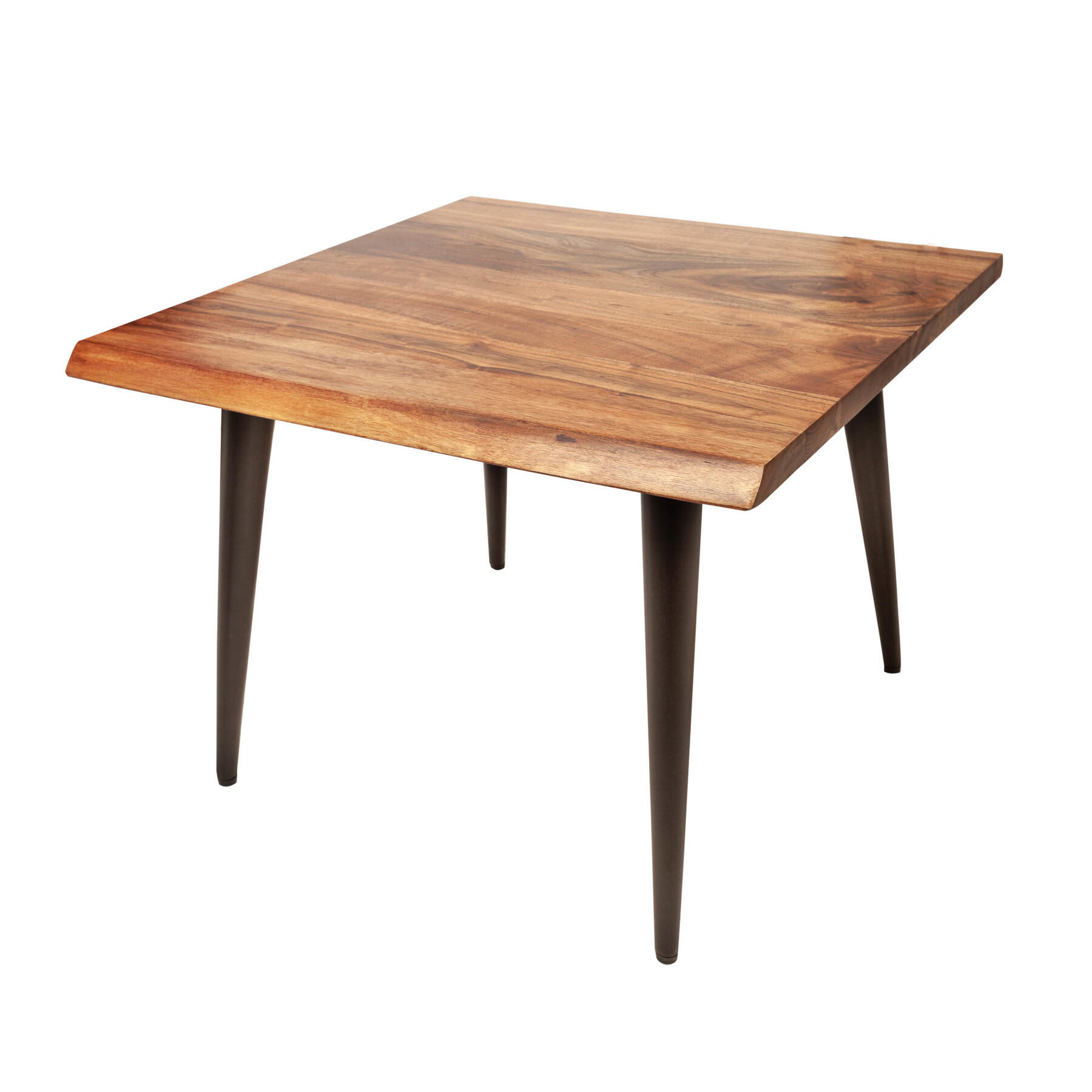 BEISTELLTISCH ORGANIC LIVING Akazie Braun 60cm - Schwarz/Braun, Holz/Metall (60/60/45cm) - riess-ambiente