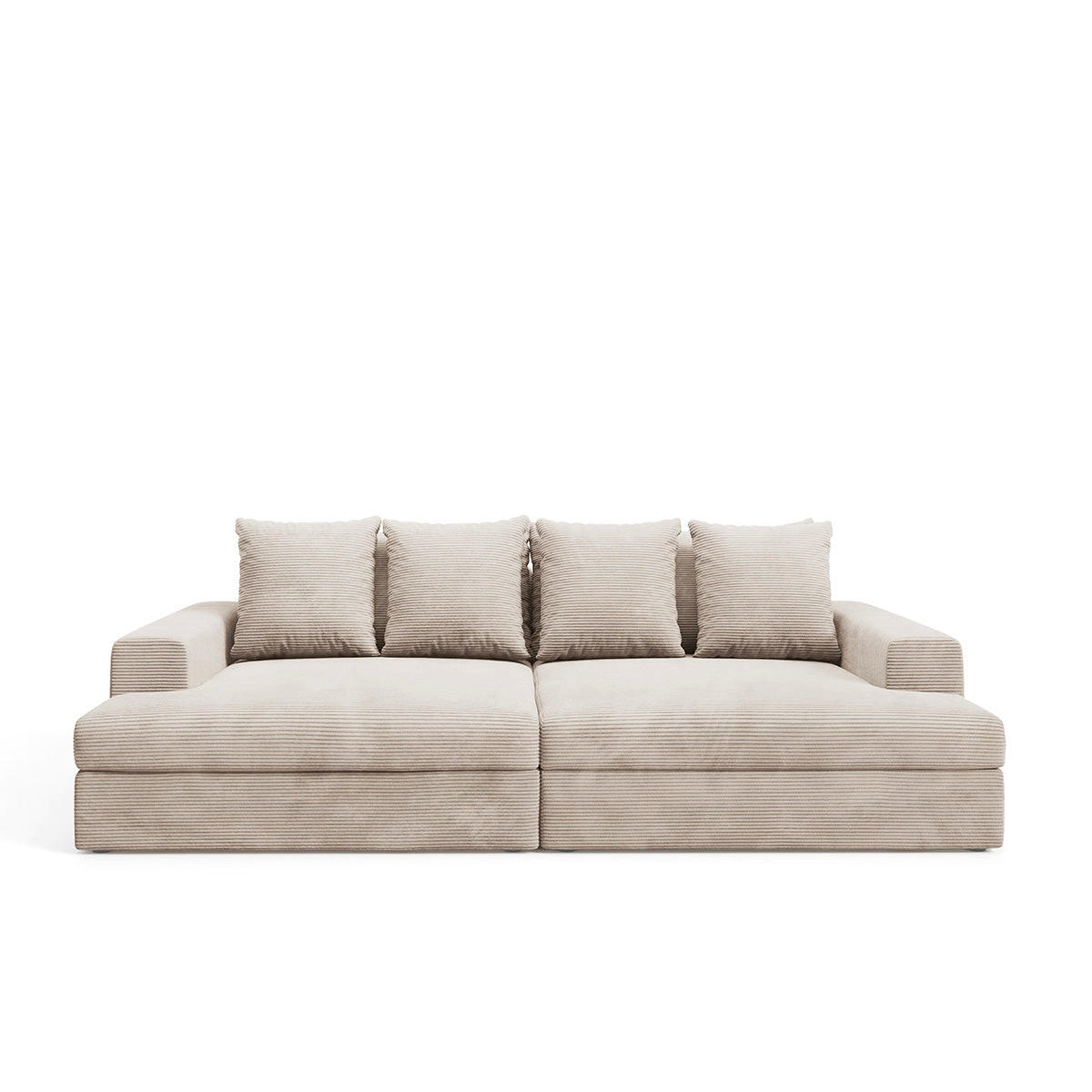 SOFA Paola 3 Sitzplätze Taupe - Taupe, Holz (272/86/167cm) - Petits-meubles