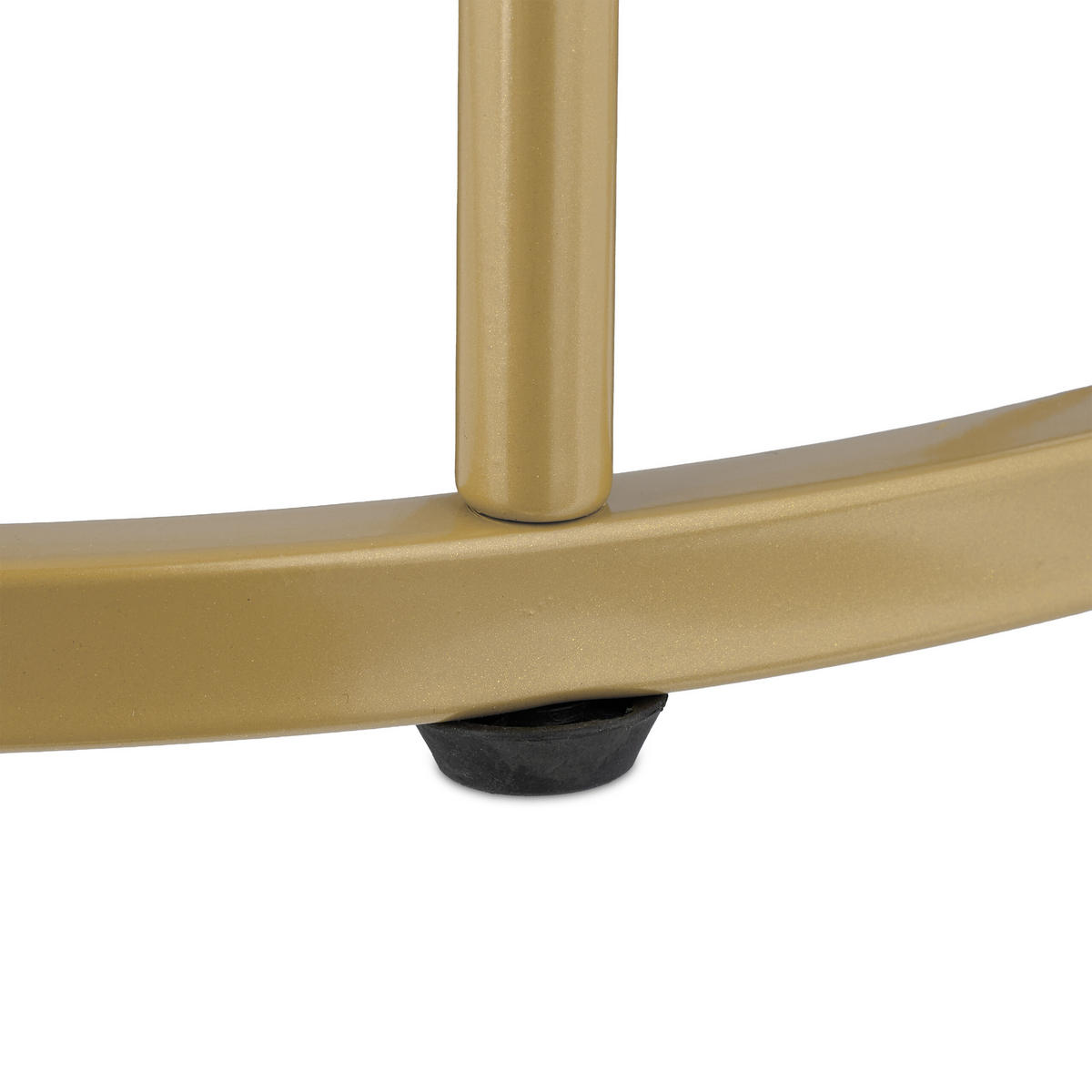 MĂSUȚĂ Alb Auriu 2 polițe - alb/auriu, compozit lemnos/metal (40/40/57cm) - Relaxdays