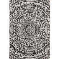 OUTDOORTEPPICH Cleo Weiß/Schwarz 120x170 cm - Weiß, Textil (120/170cm) - benuta Nest