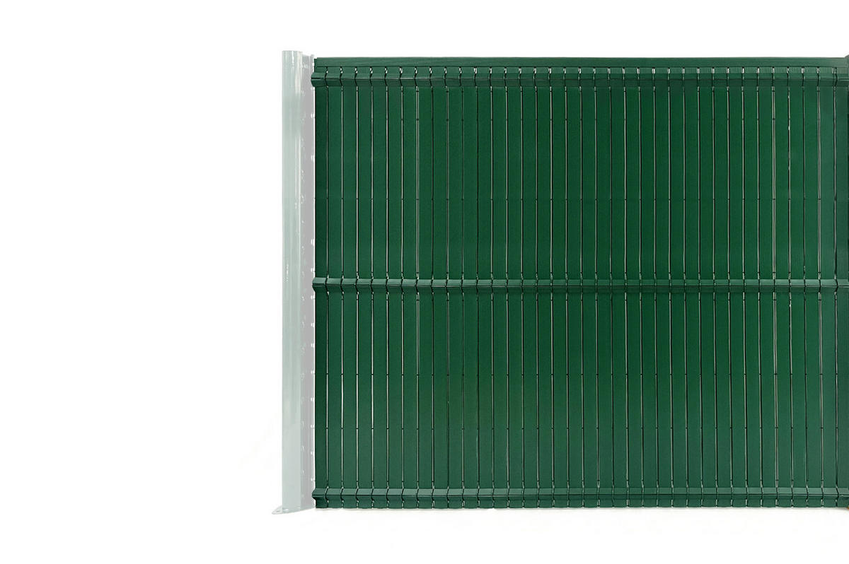 PVC-SICHTSCHUTZLAMELLEN-STEIF-SET Cinto grün 2m H.170cm - Mit clips und Endprofil - Grün, Kunststoff (200/173cm) - Casanoov