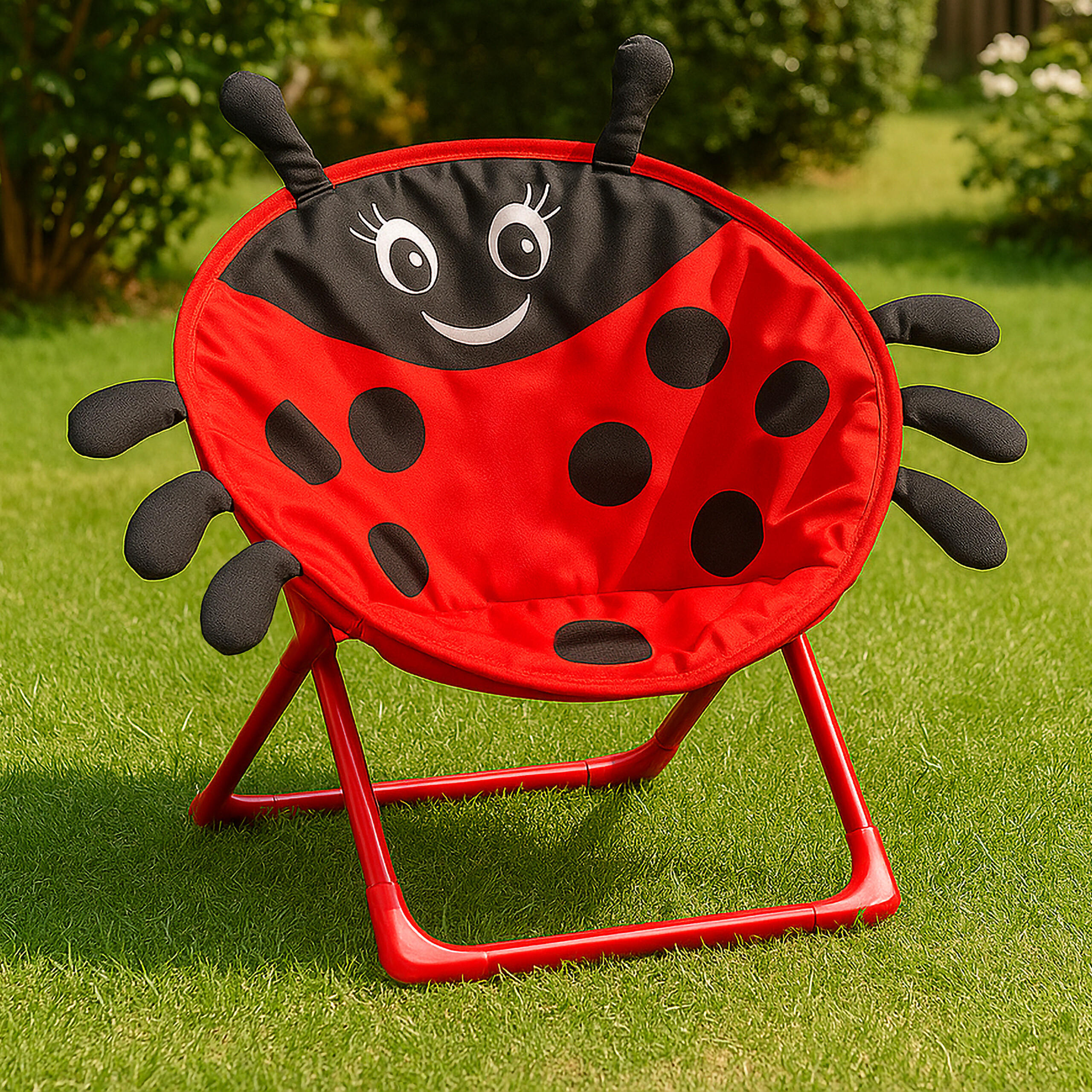 MOONCHAIR - Rot, Kunststoff/Textil (50/47/48cm) - Relaxdays