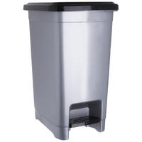 ABFALLEIMER, schmal, mit Pedal, Kunststoff, grau, 25 l - Grau, Kunststoff (20/50/40cm) - Orion 