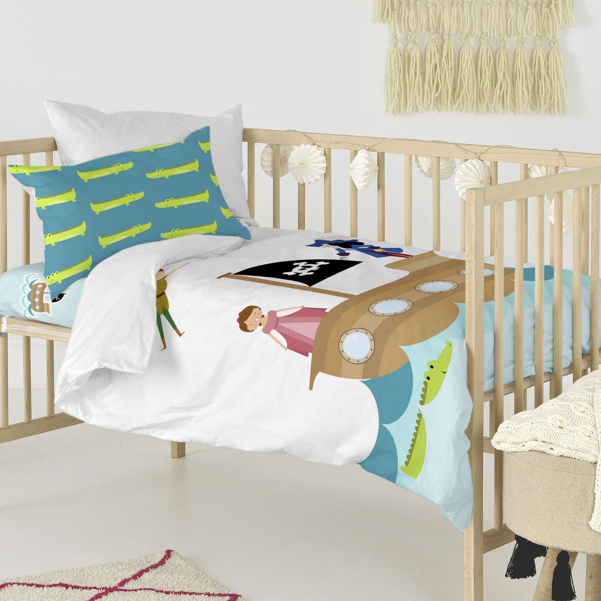 BETTBEZUG 2er-Set teiliges flying boy 115x145 cm (kinderbett) mehrfarbig - Multicolor, Textil (115/145cm) - Happy Friday