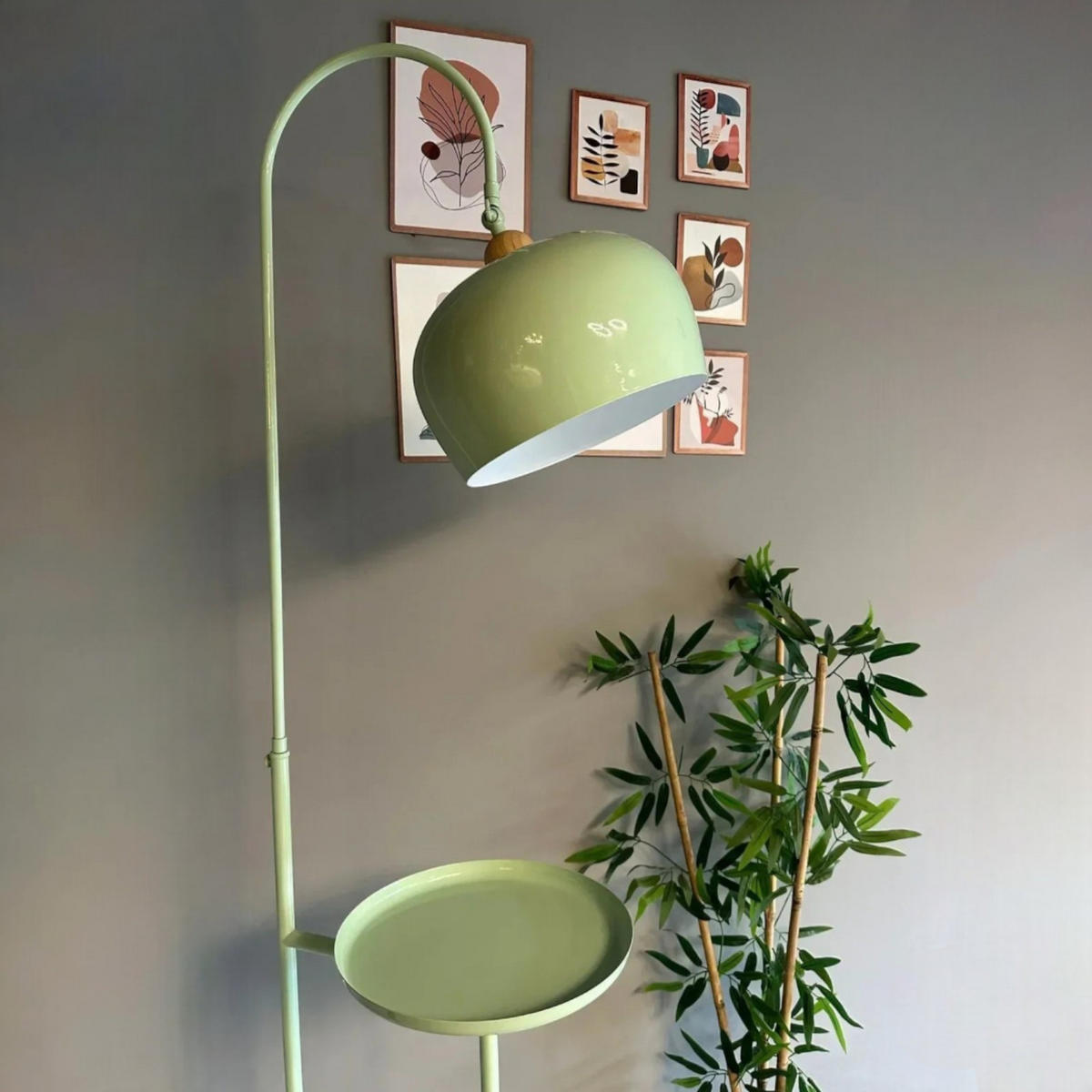 STEHLEUCHTE Cember 170 Cm - Mintgrün, Metall (37/37/170cm) - Bamyum