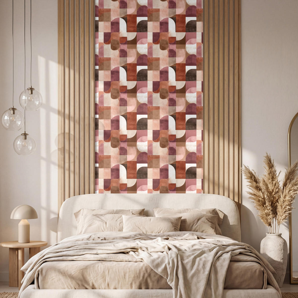 TAPETE - Geometrie - Modern - Retro - 120x280 cm - Multicolor, Papier (120/280cm) - OnlyWow