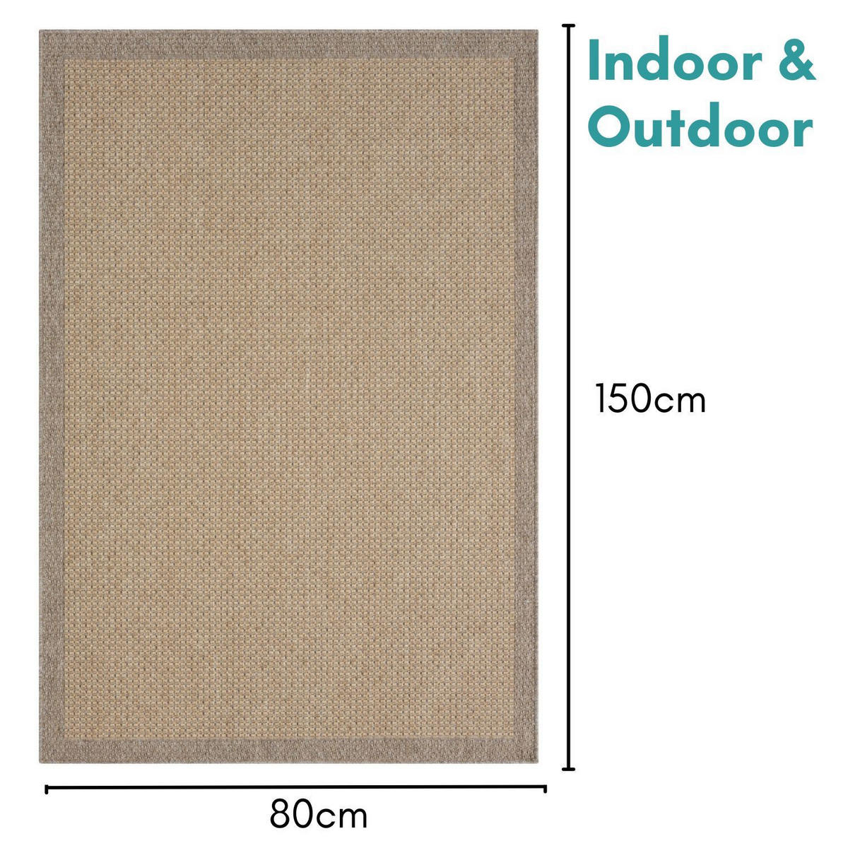 OUTDOORTEPPICH Fiona Beige,Sandfarben,Braun 80/150 cm - Beige, Textil (80/150cm) - My-Rug