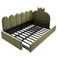 AUSZIEHBETT 90/190-200 cm DE-00312, in Grün, Gitter Design - Grün, Metall (90/200cm) - ComfortXL