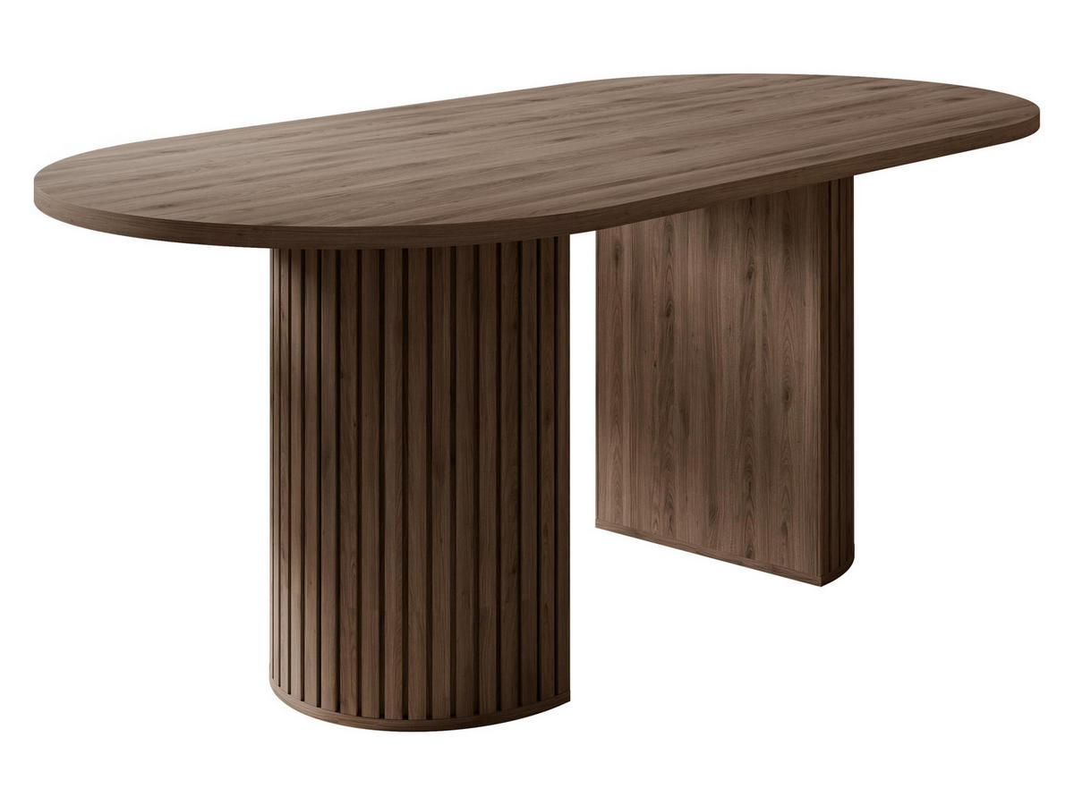 ESSTISCH Wotkon - Nussbaumfarben, Holzwerkstoff (90/185/75cm) - MIRJAN24