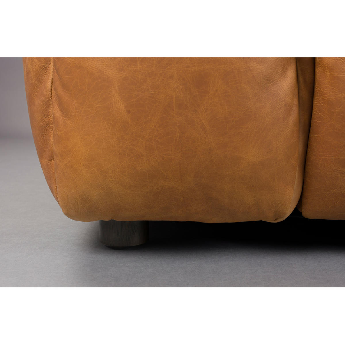 SOFA 3-SITZER Hackman Leder Cognac/ Braun - Cognac/Braun, Leder (264/84/102cm) - Dutchbone