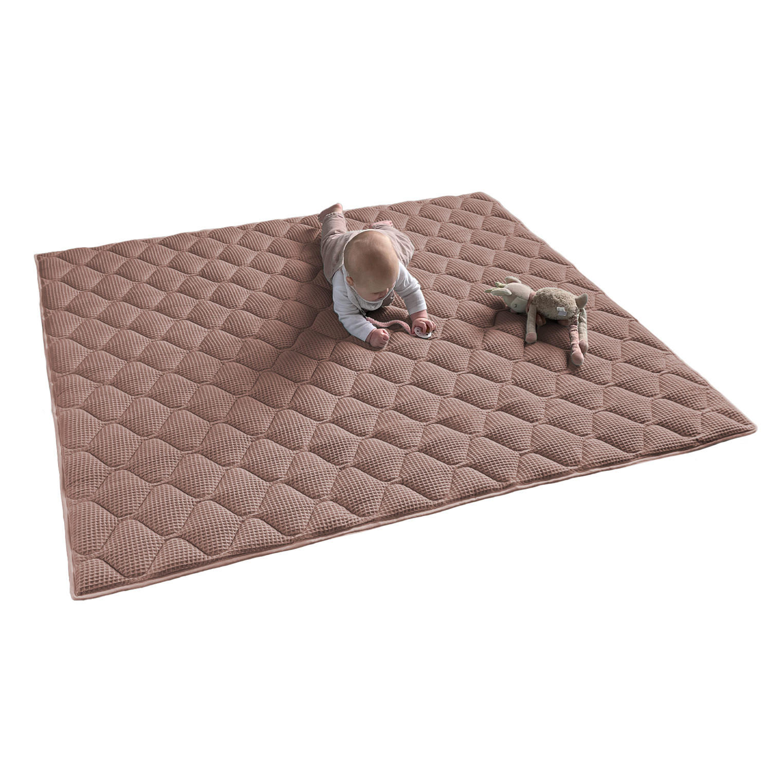 Sanosoft Krabbeldecke Cappuccino 120x120 cm