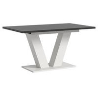 ESSTISCH weiß und grau, Küchentisch ausziehbar 150 - 190 cm - Weiß/Grau, Holzwerkstoff/Metall (150/90/76cm) - Inn.Furn