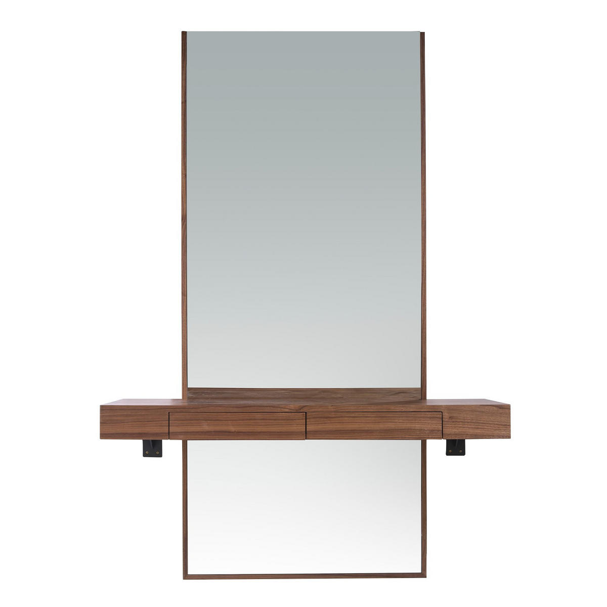 WANDSPIEGEL Wandspiegel Rechteckig Walnuss 120/35/180 cm - Walnussfarben, Holz (35/120/180cm) - ANGEL CERDA