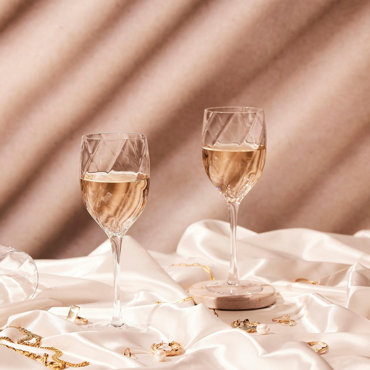 WEISSWEINGLÄSER ROMANCE, 6ER-SET, 270 ml HANDGEFERTIGT - Transparent, Glas (0.27L) - Krosno Glass