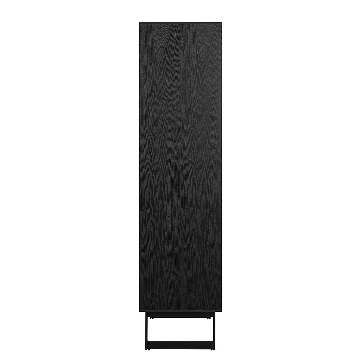 SCHRANK - Esche teilmassiv - Eschefarben/Schwarz, Holz (80/160/40cm) - home24
