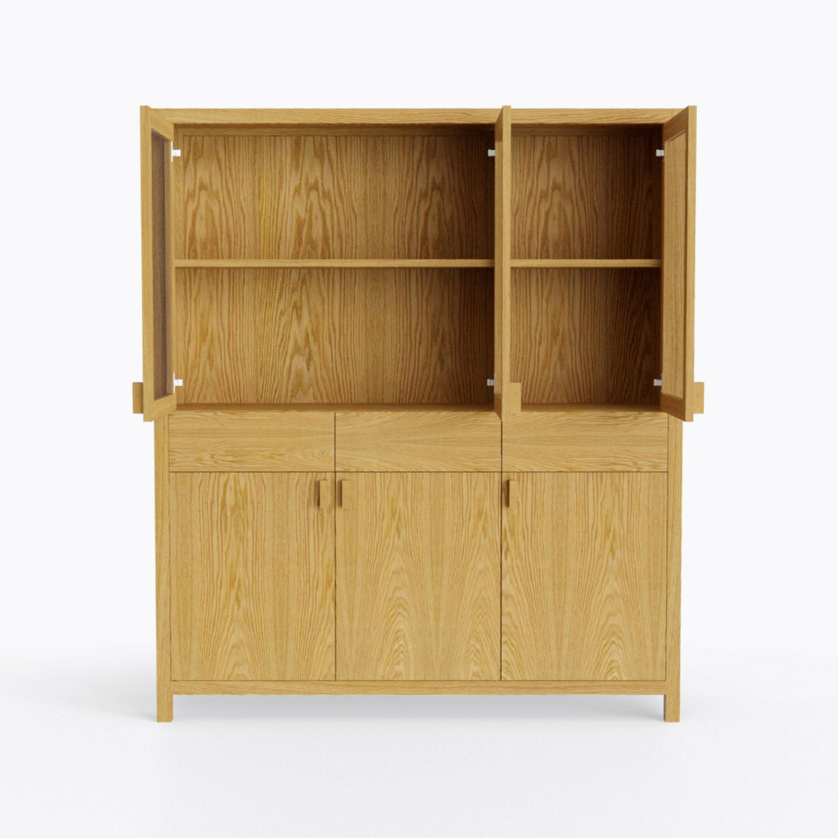 ANRICHTE aus Eiche für Wohnzimmer DAVOS - Eichefarben, Holz (155/170/40cm) - Rawood Furniture