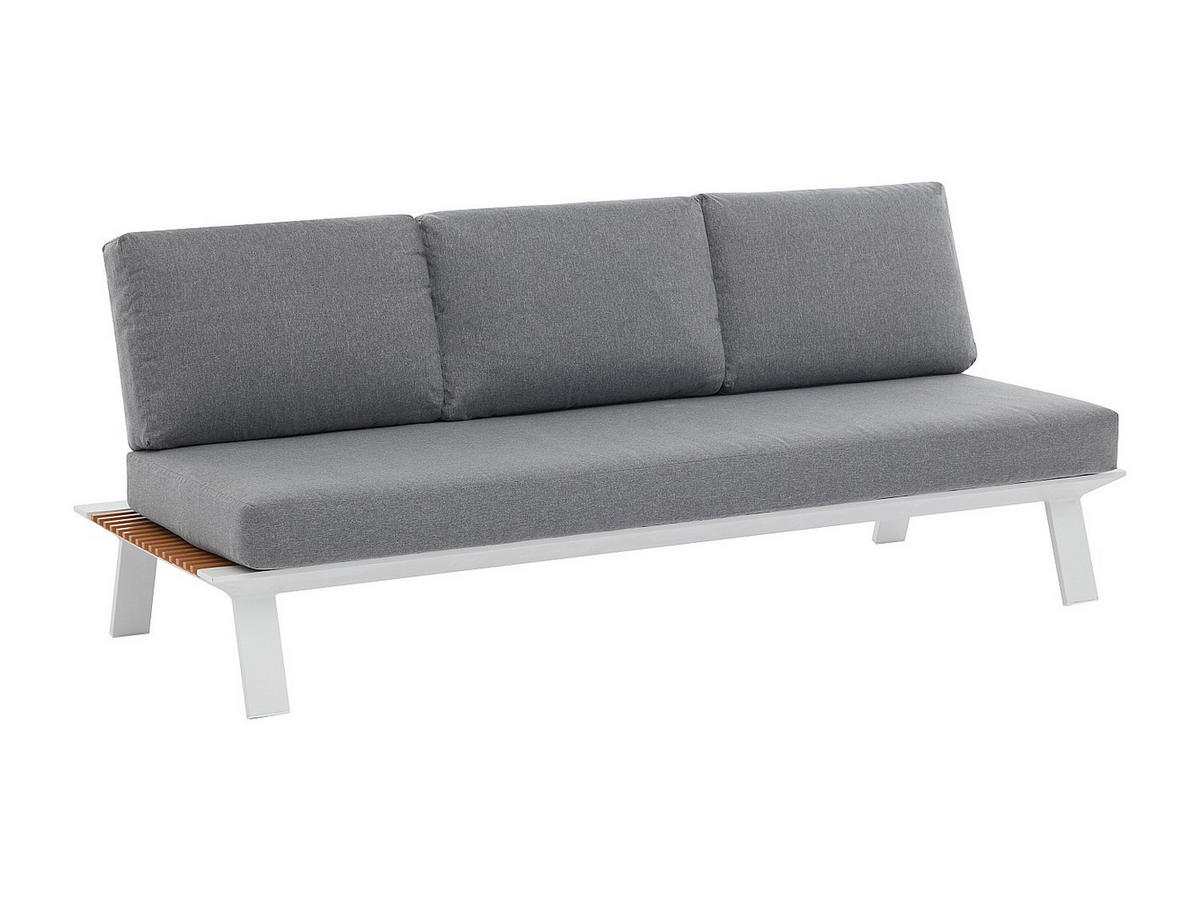 GARTENSITZGRUPPE im Set - 5 -Sitzer - Aluminium - naturfarben hell - MALLY - Naturfarben, Metall - Vente-Unique